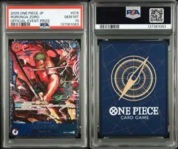 PSA 10 Zoro ST21-015 Flagship Battle 2025 Top 8 Prize ONE PIECE Card Japanese - Image 3