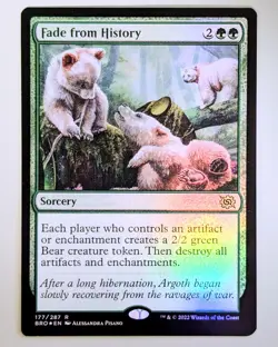 Fade from History - The Brothers' War #177 Foil Rare - Near Mint - MtG - Image 1