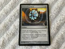 Magic the Gathering MTG 1x Unwinding Clock New Phyrexia HP - Image 1