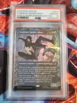 2025 MTG Symbiote Spider-Man (Borderless) Marvel's Spider-Man Foil #0217 PSA 10 - Image 1