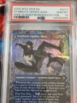 2025 MTG Symbiote Spider-Man (Borderless) Marvel's Spider-Man Foil #0217 PSA 10 - Image 2