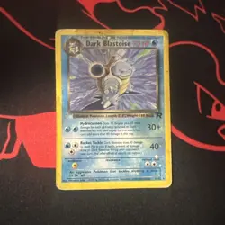 Pokemon TCG Pokemon Dark Blastoise Rare Team Rocket DAMAGED - Image 1