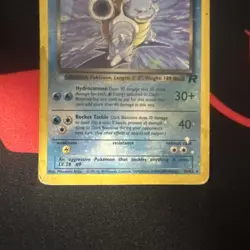 Pokemon TCG Pokemon Dark Blastoise Rare Team Rocket DAMAGED - Image 3