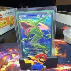 Pokemon Rayquaza EX Full Art Holo Ultra Rare 104/108 Roaring Skies 170 HP - Image 2