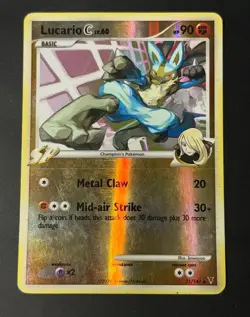 LUCARIO C 31/147 RARE SUPREME VICTORS POKEMON REVERSE HOLO MODERATELY PLAYED - Image 1