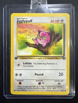1999 Jigglypuff Pokemon Card #54/64 Jungle 1st Edition Vintage (NM/ VLP) - Image 3