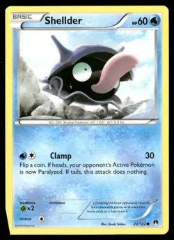 Shellder 22/122 Common BREAKpoint Pokemon Near Mint - Image 1