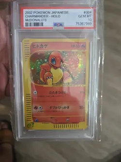Pokemon 2002 Charmander McDonald's Japanese Holo Promo #004 PSA 10 Gem Mint - Image 1