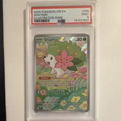 Pokemon Shaymin Illustration Rare Holo PSA 9 185/182 Sv10: Destined Rivals 2025 - Image 1