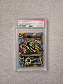 2015 POKEMON XY ANCIENT ORIGINS #97 FULL ART/PRIMAL GROUDON EX PSA 6 - Image 1