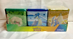 Costco Pokemon Stacking 3 Tins Evolving Skies Fusion Strike Brilliant Stars New - Image 1