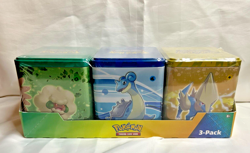 Costco Pokemon Stacking 3 Tins Evolving Skies Fusion Strike Brilliant Stars New - Image 2