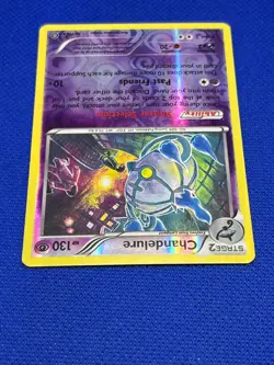 Pokemon Tcg Chandelure 50/114 XY Steam Siege Reverse Holo - Image 3