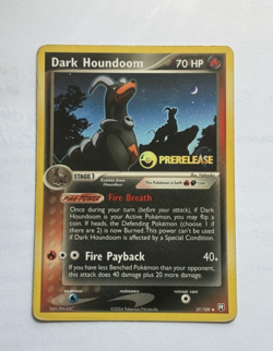 Pokemon Dark Houndoom 37/109 Team Rocket Returns Prerelease Promo - Image 1