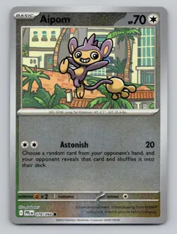 Reverse Holo Aipom 078/094 Common Phantasmal Flames Pokemon - Image 1