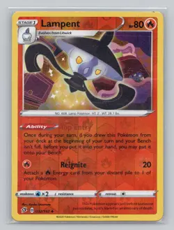 Reverse Holo Lampent 032/192 Uncommon Rebel Clash Pokemon - Image 1