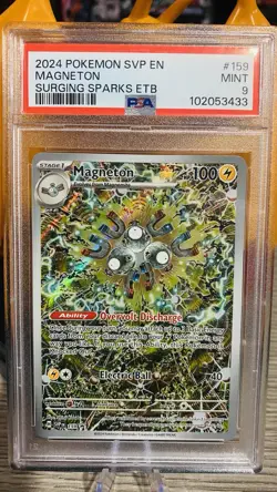 2024 Pokemon SVP Magnetron Surging Sparks Pokemon Center ETB Promo, PSA 9 - Image 1