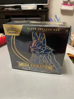 Pokemon ETB Mega Evolution Lucario Artwork Factory Sealed - Image 1