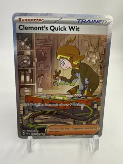 Clemonts Quick Wit 243/191 Pokemon TCG Surging Sparks Special Illustration Rare - Image 1