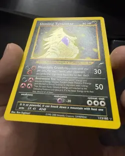 Shining Tyranitar 113/105 Neo Destiny Unlimited Holofoil Secret Rare Pokemon TCG - Image 4