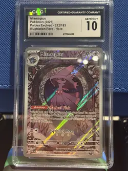 Pokemon Mismagius 212/193 Paldea Evolved Illustration Rare Holo CGC 10 - Image 1