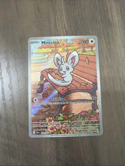 Pokemon Minccino Illustration Rare SV: Black Bolt 152/086 NM - Image 1