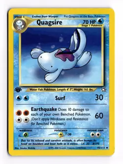 Quagsire 2000 Pokemon Neo Genesis 1st Edition Uncommon #45/111 * Light Play - Image 1