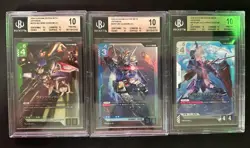 Gundam Card Game Japanese Beta Legend Rare BGS 10 Set - Image 1