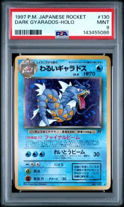 1997 Pokemon Japanese Rocket #130 Dark Gyarados Holo PSA 9 - Image 1