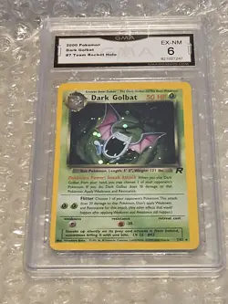 Pokemon Card Dark Golbat Team Rocket Holo GMA Graded EX-NM 6 - Image 2