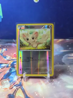 Black and White #88/114 Minccino Reverse Holo Pokemon TCG LP - Image 1