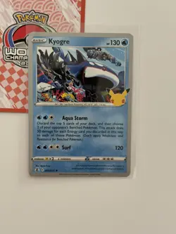 Kyogre 003/025 2023 World Championships Deck Variant Pokemon NM Celebrations M - Image 1