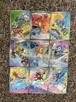 Pokemon First Partner Illustration Collection Promos FULL SET of 9 - Image 1