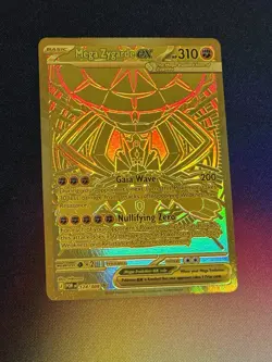 Pokemon Mega Zygarde EX 124/088 Gold Mega Hyper Rare Perfect Order Full Art NM - Image 1