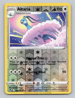 Reverse Holo Altaria 143/195 Uncommon Silver Tempest Pokemon - Image 1
