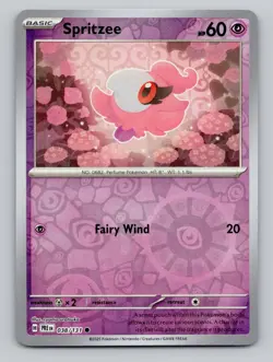 Reverse Holo Spritzee 038/131 Common Prismatic Evolutions Pokemon - Image 1