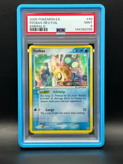 2005 Pokemon Emerald Ex Feebas 49/106 Reverse Holo- PSA Mint 9-LOW POP 21 - Image 1