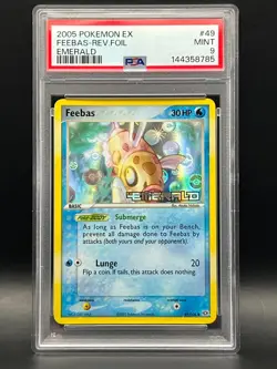 2005 Pokemon Emerald Ex Feebas 49/106 Reverse Holo- PSA Mint 9-LOW POP 21 - Image 2