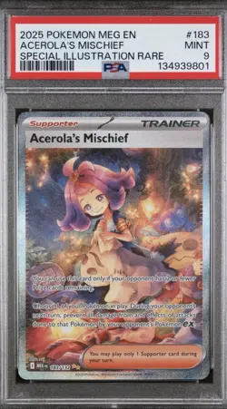 Pokemon 2025 Acerola's Mischief 183/132 Special Illustration Rare - Image 1