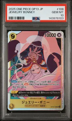 2025 ONE PIECE JPN OP13-CARRYING ON HIS WILL #108 JEWELRY BONNEY PSA 10 - Image 1