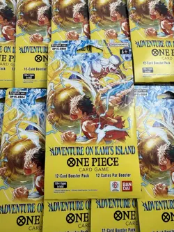 Lot of 50 One Piece OP15-EB04 Adventure on Kami’s Island Sleeved Booster Packs - Image 2