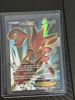 Pokemon TCG Scizor EX Full Art Ultra Rare Holo Card 119/122 XY Breakpoint LP - Image 1