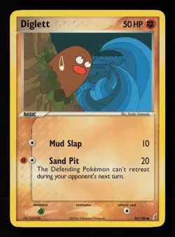 Diglett 50/100 Crystal Guardians Pokemon Card -B9 - Image 1