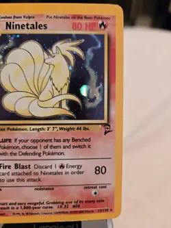 Pokemon TCG Ninetales Base Set Holo Unlimited Rare Card 12/102 HP - Image 3