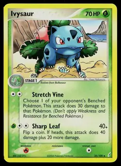 Pokemon Card Crystal Guardians Ivysaur 35/100 Uncommon - Image 1