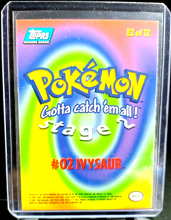 Pokemon Stage 2 #02 Ivysaur E2 Of 12 Topps Trading Card - Image 2