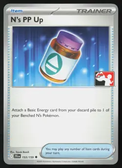 Pokemon N's PP Up 153/159 Prize Pack Series Cards Non-Holo Pack Fresh - NM - Image 1