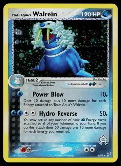 Team Aqua's Walrein 6/95 EX Team Magma vs Aqua Pokemon Card Holo Foil Rare LP - Image 1