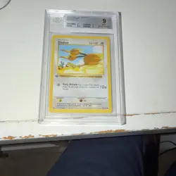 Pokemon Doduo 1st Edition Base Set Shadowless Beckett 9 Card 48/102 thick stamp - Image 1