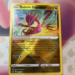 Pokemon Radiant Eternatus Radiant Rare Holo Card 105/159 Crown Zenith English - Image 1